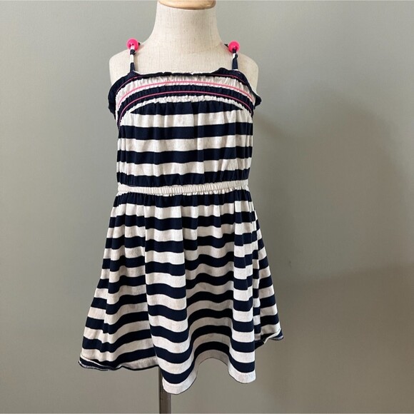 Baby Girls Blue & White Striped Halter Style Summer Cotton Sun Dress by Circo 5T - Picture 1 of 5